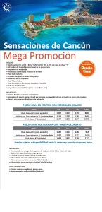 Cancun mega  promoción