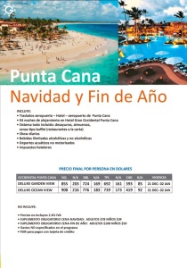 Punta Cana Navidad y  Fin  de Año