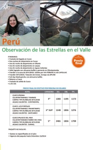 Perú - Cusco - Observación   de  las  estrellas  en el valle